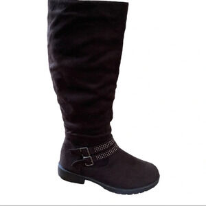 Wanted Brown Faux Suede Tall Boot  Sz: 7.5